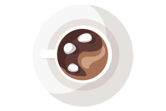 A Cup of Coffee Flat Design: Coffee Graphics & Illustrations
