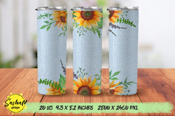 A Designer's Real-World Take on the Watercolor Sunflowers Tumbler 20 Oz Design