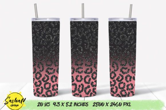 A Pink Leopard Tumbler Print Template for Bold Branding