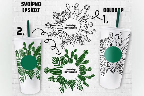 Cactus Wrap Venti Cold Cup 24 Oz Craft Graphics