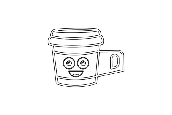 Coffee Cup Breakfast Kawaii Outline Graphics & Icons Review