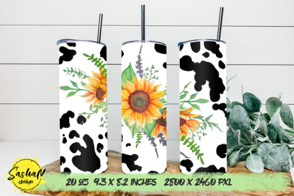 Crafting with Watercolor Sunflower & Cow Print Graphics