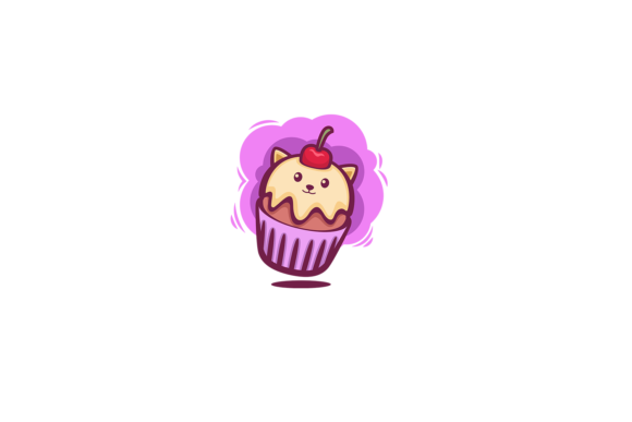 Cute Cat Cup Cake Graphics for Playful Editorial Design