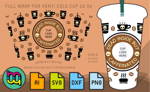 Elevating Brand Graphics with the Dead Inside Caffein Cup Wrap