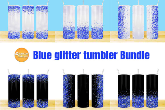 Evaluating Blue Glitter Graphics for Crafts and Small Business Branding