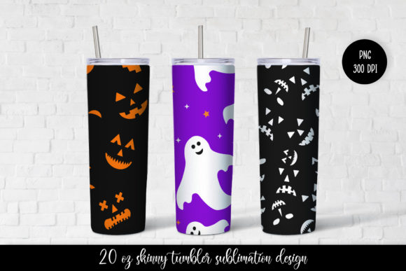 Halloween Tumbler Sublimation Wrap Vol.4 Graphics Review