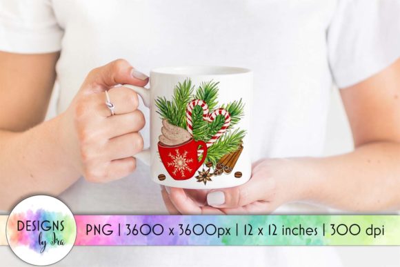 Pine Branch with Red Coffee Cup Candy Embroidery Review