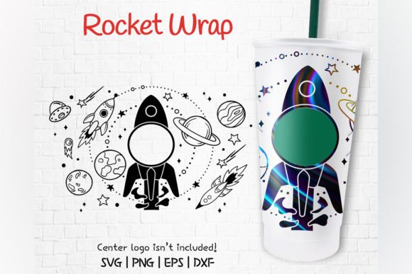Rocket Galaxy Venti Cold Cup 24 Oz. Graphics & Crafts